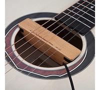mingzhe Micro de Guitare Acoustique en Bois, Transducteur de Trou Sonore Magnétique Passif avec Prise 6,35 Mm pour Débutants en Guitare Folk Acoustique