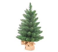 MINGZHE Mini Sapin de Noël de Table Ornements Arbre de Noël Artificiel de 60 Cm avec Base en Lin Parfait pour Le Jardin de Réunion de Famille de Fenêtre(#1)