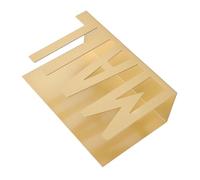 mingzhe Organisateur de Courrier en Métal avec Design Creux et Découpe de Courrier pour L'organisation du Bureau Factures Lettres Papiers 15x5.5x9.5cm (Or)