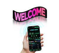 Mingzhe Panneau LED Programmable, écran LED RVB Flexible pour Pare-brise de Voiture avec Télécommande et Application BT pour Camions, Voitures, Projets de Bricolage