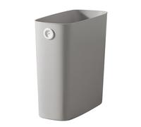 MINGZHE Petite Poubelle PP TPR Poubelle en Plastique Mince Ouverte Haut Poubelle Poubelle Petite Poubelle Mince Corbeille pour Salle de Bain Bureau Chambre Cuisine(Gris chaud)