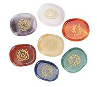 mingzhe Pierres de Chakra Naturelles, Ensemble de Cristaux D'améthyste Lapis Lazuli avec Boîte-Cadeau pour la Guérison par la Méditation