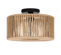 mingzhe Plafonnier Vintage Semi-encastré en Rotin 60 W Lampe à Suspension