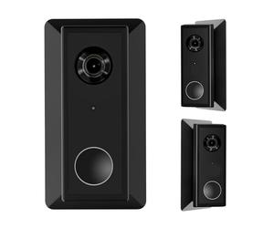 mingzhe Plaque Murale à Cale Gauche et Droite à 35 Degrés pour Sonnette Vidéo Batterie 2K HD, Support de Montage en Plastique ABS avec Installation Facile, Trous de Couverture e