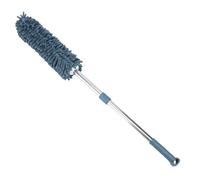 mingzhe Plumeau à Main Extensible, Brosse de Nettoyage de Poussière Douce à Absorption Statique avec Poteau Télescopique 80cm pour L'électronique Intérieure Voiture et Maison (Bleu Marine)