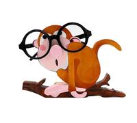 MINGZHE Porte-lunettes en Bois Sculpté à la Main en Forme D'animal - Support de Lunettes en Forme D'animal Mignon - Présentoir de Lunettes pour la Maison, le Bureau, la Décoration de(Singes)