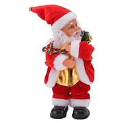 mingzhe Poupée de Vieil Homme de Noël Dansante Musicale électrique, avec Mouvement Secousse la Hanche, Décorations Fête Noël, Cadeaux (Sac à Dos)