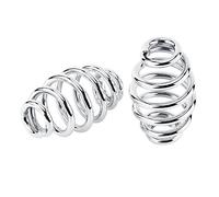 mingzhe Ressort de Barillet de Moto de 3", Ressorts de Siège en Acier avec doré, chromé, Noir Mat, 8,5 X 5 Cm, 1 Paire, Installation Facile, pour Application Bobber et Chopper (Argent)