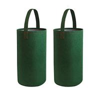 MINGZHE Sacs de Culture de Plantes à Fleurs et Légumes Pot de Plantation en Feutre Sac de Culture de Tomates Suspendu à L'envers Planteur de Tomates Multifonction Fraises Sacs de(Olive verte)