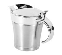 mingzhe Saucière à Double Paroi en Acier Inoxydable 750, 304 ML, avec Couvercle actionné par Le Pouce et Bec Anti-Goutte pour Servir Les Sauces
