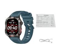 Mingzhe Sports de Plein Air Intelligents Écran HD de 0,01 Pouce avec Boussole IP68 5.0 Plus 100 Modes Sportifs pour la Randonnée, la Course à Pied, Le Cyclisme Bracelet en Silicone (Bleue)