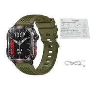 Mingzhe Sports de Plein Air Intelligents Écran HD de 0,01 Pouce avec Boussole IP68 5.0 Plus 100 Modes Sportifs pour la Randonnée, la Course à Pied, Le Cyclisme Bracelet en Silicone (Vert OD)