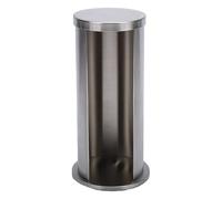 mingzhe Support de Coton Cosmétique en Acier Inoxydable, Organisateur Peu Encombrant pour Comptoir de Salle Bain vanité Bureau avec Conception Ronde à Finition Lisse