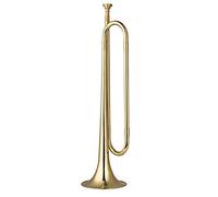 Mingzhe Trompette en Laiton plaqué or, Corne de Cavalerie avec Embout, Instrument de Musique pour Débutants, Groupe Scolaire