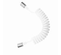 mingzhe Tuyau de Douche Flexible de 2 M, Conception Fil Téléphonique, Antidéflagrant, Anti-enroulement avec écrou en Plastique chromé ABS, Filetage G1/2 pour Pulvérisateur B (Blanche)