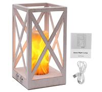 mingzhe Veilleuse Portable avec Flamme de Bougie, 72 Perles, 2700-6000K, Variable, pour Chambre à Coucher, Salon, Camping, Lecture (Blanche)