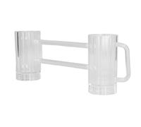 mingzhe Verre à Bière en Acrylique Stein, Tasse Double Jointe, 430ml, 14.5oz, avec Poignées Ergonomiques Incurvées, Conception étanche pour Bar KTV Party