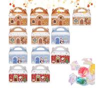 Minhaxue Boîte à goûter de Noël - Rangement festif, boîte à goûter de Noël vide - pour jouets, sucettes, salle de classe, rassemblement à la maison, école communautaire