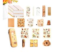 Minhaxue Kit de Papeterie pour Enfant,Thème Adorable Capybara pour Cadeau de fête,Kit Papeterie pour étudiant - pour garçons Filles Adolescents Fille Fils Famille Amis Maternelle Anniversaire Noël