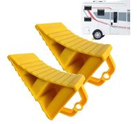 Minhaxue Lot De 2 Cales De Roue, Bloc Anti-Dérapant, Cales De Remorque, Cale pour Camping Car, Pneus Slip Stopper, Bloque-roueCales de Frein pour Voiture, Remorque, Caravane