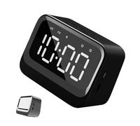 Minhaxue Réveil avec haut-parleur | Alarmes audio numériques sans fil | Horloge de chambre à coucher avec audio, pour maison, chambre, bureau, salon, dortoir, hôtel, étude