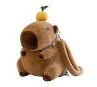 Minhaxue Sac À Dos Capybara | Cartable de Grande Capacité pour Fournitures Scolaires,Capybara Doux Animaux En Peluche Sac À Dos - Pour Filles Anniversaire Voyage Excursion d'une Journée Camping