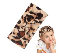 Minhaxue Serre-tête avec nœud - Turban large en cheveux léopard, bandeau doux et extensible pour filles, enfants, pour un usage quotidien et pour la photographie pour les enfants de 0 à 2 ans