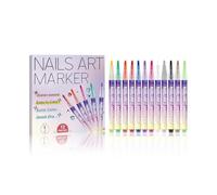 Minhaxue Stylos Vernis À Ongles,12 Couleurs De Stylo Vernis 3D - Marqueurs De Pointillage Pour Ongles | Pour Femme Voyage Manucure Occasionnel Festival Salon Maison Fête Mariage Et