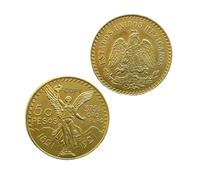 MINHBDER Pièces Commémoratives 50 Pesos 1968 Déesse Mexicaine De La Chance Pièce De Collection Plaquée Or Médaille Répliques De Pièces De Collection