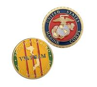 MINHBDER Pièces Commémoratives America Screaming Eagles Marine Corps Gold Challenge Coin Pièces De Monnaie De La Guerre du Vietnam des États-Unis Cadeau Souvenir pour Collection