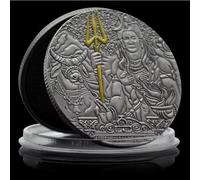 MINHBDER Pièces Commémoratives De La Mythologie Grecque Antique, Égypte, Poséidon, Le Dieu De La Mer, Pièce De Défi du Dieu Soleil, Collection Cadeau