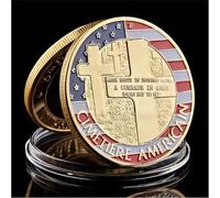 MINHBDER Pièces Commémoratives De La Seconde Guerre Mondiale, Cimetière De Normandie, Pièces De Défi Américaines Plaquées Or, Collection De Médailles De L'Armée, Cadeaux