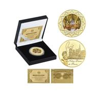 MINHBDER Pièces Commémoratives France Notre-Dame De Paris Plaqué Or Cadeaux De Collection Pièce De Défi Médaille Souvenirs Pièces