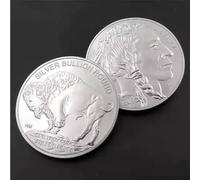 MINHBDER Pièces Commémoratives Pièce Souvenir des États-Unis Plaquée Argent Pièce du Défi Indien/Buffle 2015 Cadeaux Souvenirs De Collection