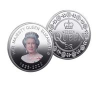 MINHBDER Pièces Commémoratives Reine Elizabeth II d'Angleterre Pièce De Défi Médaillons Plaqués Or/Argent Collectionnez en Cadeau