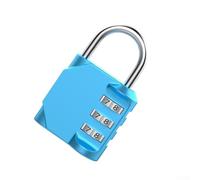 Minhe Cadenas à combinaison à 4 chiffres avec corps en alliage de zinc et anse en acier renforcé pour sécuriser les bagages, les outils, les casiers de gym et les portes en fer (bleu)