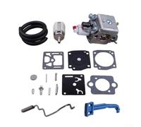 Minhe Carburateur haute performance pour tronçonneuse 340 345 346 350 353, convient pour Zama C3-EL18B 503283208 503443201, pièce de système de carburant en métal robuste pour les tâches d'entretien