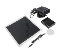 Minhe Chauffage de voiture portable à panneau solaire 10 W - Conversion d'énergie efficace - Avec contrôle de la température - Boîtier de batterie pour voiture - Chauffage extérieur - Noir