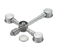 Minhe Connecteur de gaz de camping prenant en charge l'utilisation simultanée de deux réchauds avec trois ports de cartouche (gris)