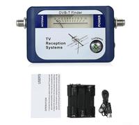 Minhe Détecteur numérique DVB-T TV avec fonction boussole pour alignement d'antenne terrestre, plage de fréquences 170-860 MHz, impédance 75Ω, affichage de la force du signal et signal sonore, bleu