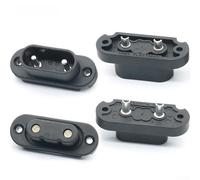 Minhe Ensemble de connecteurs de port de charge de batterie au lithium QC2.0 mâle et femelle, isolant en cuivre, compatible avec les appareils New Energy, Quick Charge 2.0, noir (QC2 + 4 femelle)
