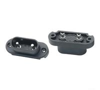 Minhe Ensemble de connecteurs de port de charge de batterie au lithium QC2.0 mâle et femelle, isolant en cuivre, compatible avec les appareils New Energy, Quick Charge 2.0, noir (QC2+0 mâle/femelle)