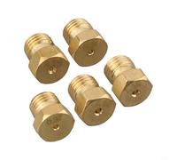 Minhe Kit de conversion de gaz naturel - 5 buses en laiton pour plaques de cuisson à 5 brûleurs - Pour G20 G25 - 20 mbar - Pour injecteurs de jet GPL - Filetage M6 x 0,75 - Filetage 0,73 à 1,15 mm