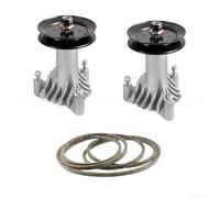 Minhe Kit de pont de tondeuse à gazon 2 broches 2 poulies courroie pour Hus LTX1000 remplace 532130794 153535 21547082 facile à installer