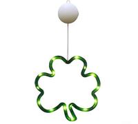 Minhe Lampe décorative à LED en forme de trèfle 3D pour la Saint-Patrick avec coque en plastique durable pour la maison, le jardin, l'extérieur, décoration festive, tension de sécurité 4,5 V (trèfle)