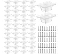 Minhe Lot de 100 clips de support de bande LED en silicone étanche pour bandes lumineuses néon flexibles de 5 à 6 mm, attache de câble transparente pour éclairage intérieur/extérieur, 100 pièces (200)