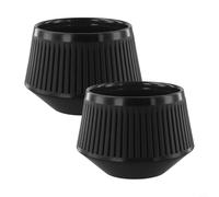 Minhe Lot de 2 pots de fleurs nordiques modernes crème décoratifs pour agave, plantes grasses, tubercules et racines de plantes d'intérieur et de jardin (noir)