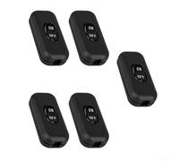 Minhe Lot de 5 boutons poussoirs en ligne pour réparations de lampes et petits appareils électroménagers évalués 6 A 250 V avec boîtier en plastique phénolique et marquages marche/arrêt transparents