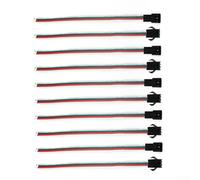 Minhe Lot de 5 paires de connecteurs JST SM à 2/3/5 broches mâles et femelles 22 AWG, longueur de 20 cm pour barre lumineuse LED et flash de rideau (3 broches - 10 cm)
