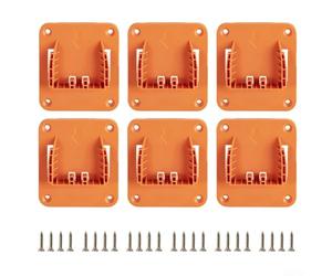 Minhe Lot de 6 supports de perceuse pour outils RIDGID 18 V, support de montage robuste en ABS pour organisation murale, support à installation rapide pour éviter les dommages et économiser de